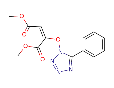 dimethyl 5-phenyl-1-tetrazolyloxy-1,2-ethylenedicarboxylate (E)