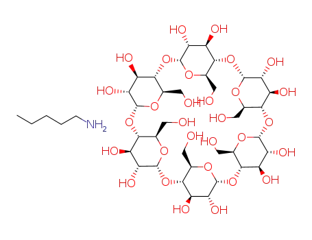 complex of α-cyclodextrin with n-pentylamine