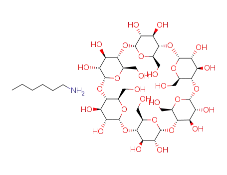 complex of α-cyclodextrin with n-hexylamine